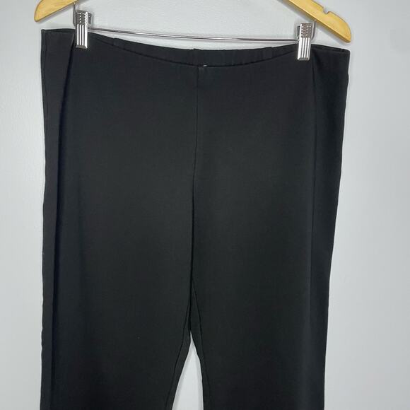 Eileen Fisher High Waist Stretch Pull-on Pants high Rise Stretch Mature Black L - Picture 4 of 7